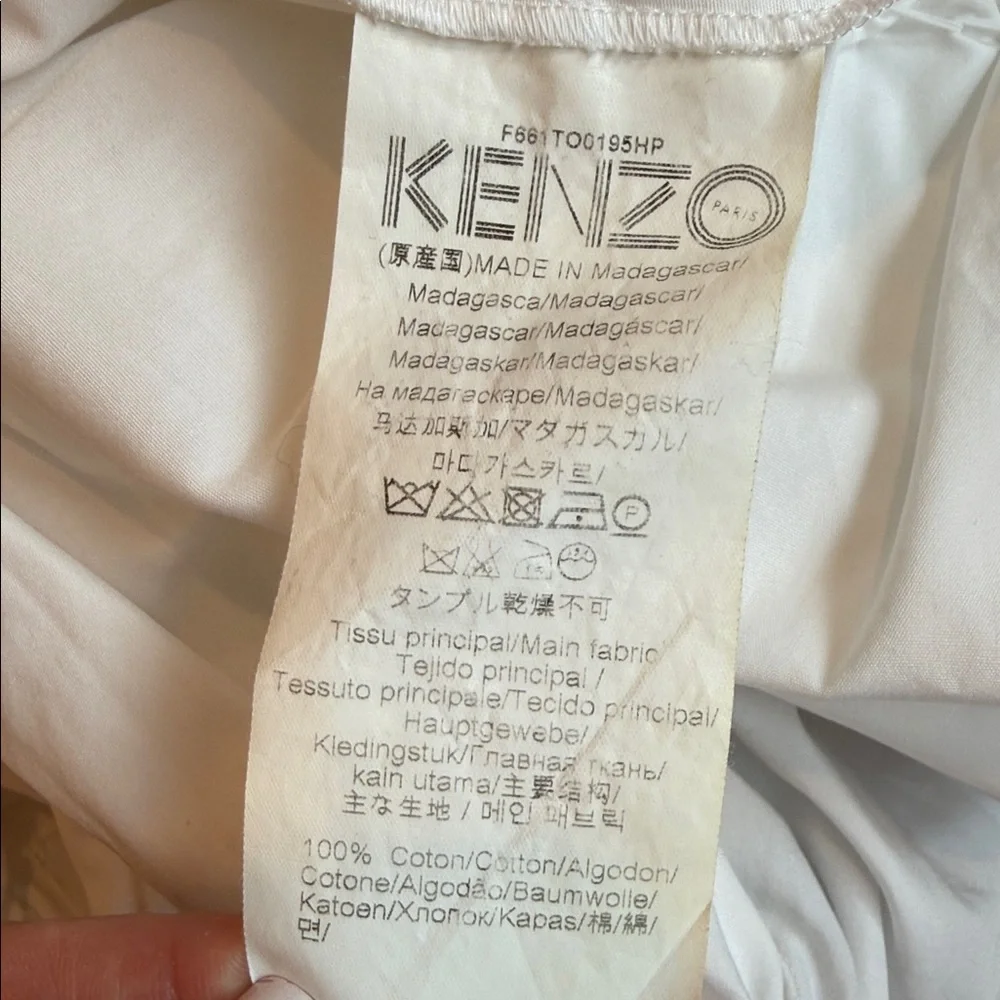 Kenzo Paris Smocked High Neck Blouse FR 38 | Dramatic Sleeve | Wrn Once - Picture 15 of 15